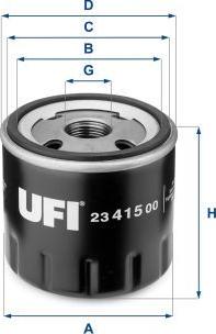 UFI 23.415.00 - Масляний фільтр autozip.com.ua