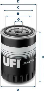 UFI 23.417.00 - Масляний фільтр autozip.com.ua