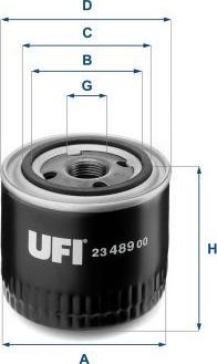 UFI 23.489.00 - Масляний фільтр autozip.com.ua