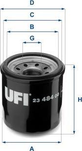UFI 23.484.00 - Масляний фільтр autozip.com.ua