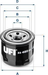 UFI 23.485.00 - Масляний фільтр autozip.com.ua