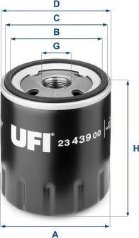 UFI 23.439.00 - Масляний фільтр autozip.com.ua
