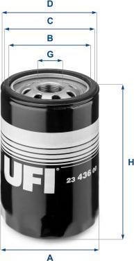 UFI 23.436.00 - Масляний фільтр autozip.com.ua
