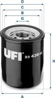 UFI 23.438.00 - Масляний фільтр autozip.com.ua