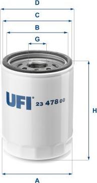 UFI 23.478.00 - Масляний фільтр autozip.com.ua