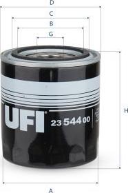 UFI 23.544.00 - Масляний фільтр autozip.com.ua
