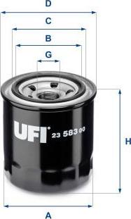 UFI 23.583.00 - Масляний фільтр autozip.com.ua