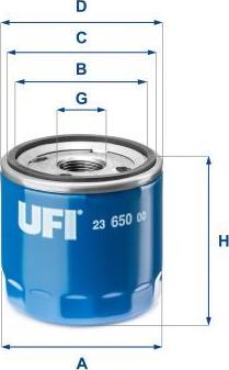 UFI 23.650.00 - Масляний фільтр autozip.com.ua