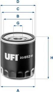 UFI 23.652.00 - Масляний фільтр autozip.com.ua
