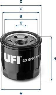 UFI 23.616.00 - Масляний фільтр autozip.com.ua