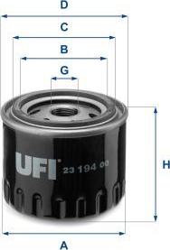 UFI 23.194.00 - Масляний фільтр autozip.com.ua