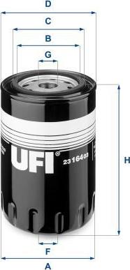 UFI 23.164.03 - Масляний фільтр autozip.com.ua
