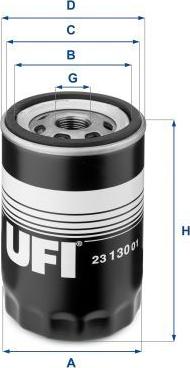 UFI 23.130.01 - Масляний фільтр autozip.com.ua