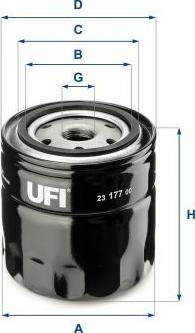 UFI 23.177.00 - Масляний фільтр autozip.com.ua