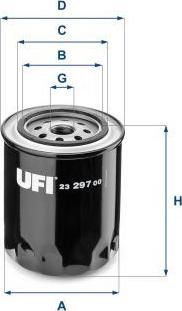 UFI 23.297.00 - Масляний фільтр autozip.com.ua