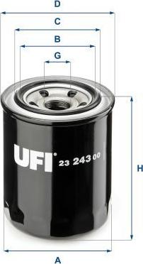 UFI 23.243.00 - Масляний фільтр autozip.com.ua