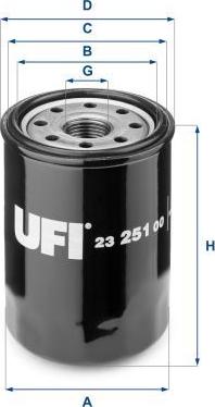 UFI 23.251.00 - Масляний фільтр autozip.com.ua