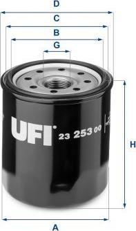 UFI 23.253.00 - Масляний фільтр autozip.com.ua