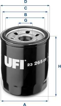 UFI 23.265.00 - Масляний фільтр autozip.com.ua