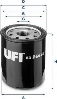 UFI 23.266.00 - Масляний фільтр autozip.com.ua