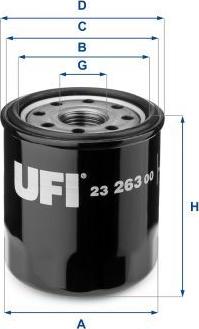 UFI 23.263.00 - Масляний фільтр autozip.com.ua