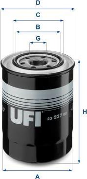 UFI 23.237.00 - Масляний фільтр autozip.com.ua