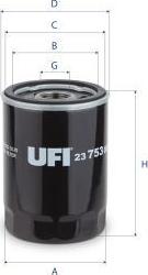 UFI 23.753.00 - Масляний фільтр autozip.com.ua