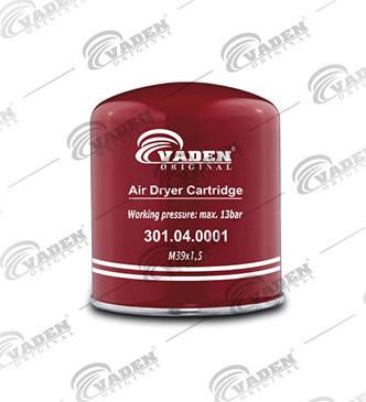 VADEN ORIGINAL 301.04.0001 - Патрон осушувача повітря, пневматична система autozip.com.ua