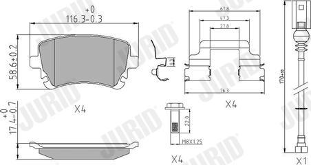 VAG 7H0698451 - Гальмівні колодки, дискові гальма autozip.com.ua