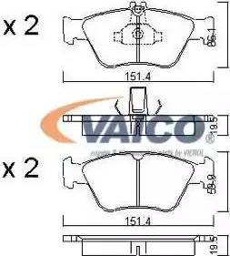 VAICO V30-8121-1 - Гальмівні колодки, дискові гальма autozip.com.ua