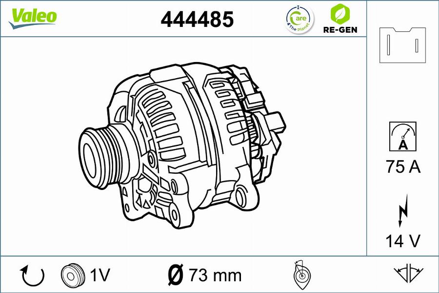 Valeo 444485 - Генератор autozip.com.ua