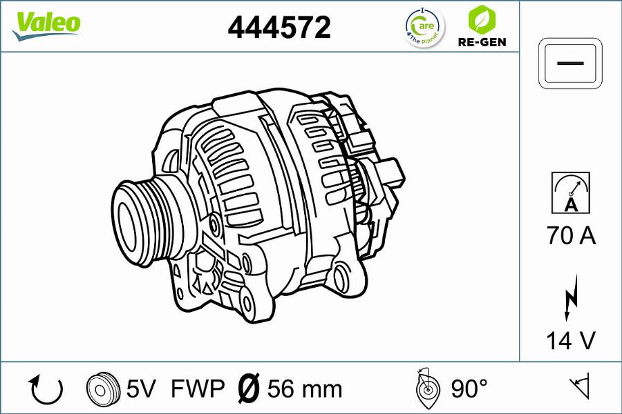 Valeo 444572 - Генератор autozip.com.ua