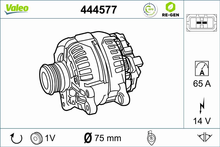 Valeo 444577 - Генератор autozip.com.ua