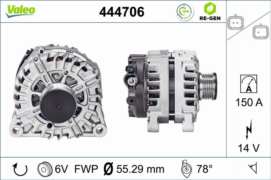 Valeo 444706 - Генератор autozip.com.ua