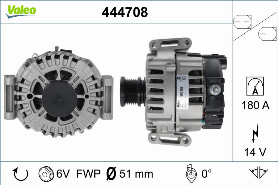 Valeo 444708 - Генератор autozip.com.ua