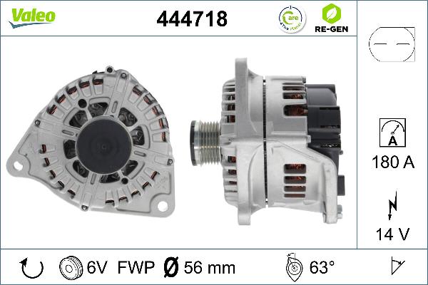VALEO 444718 - Генератор autozip.com.ua