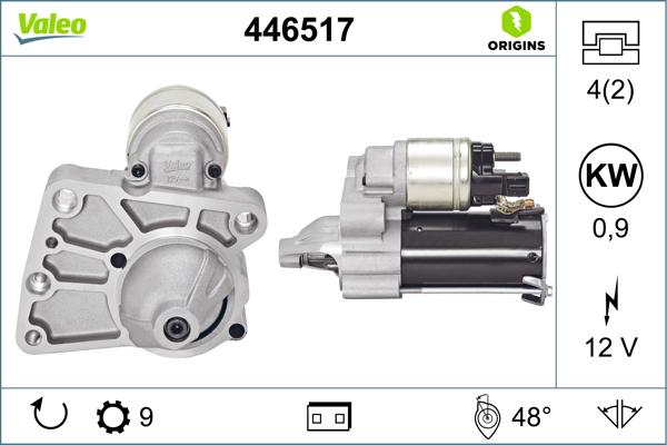 VALEO 446517 - Стартер autozip.com.ua