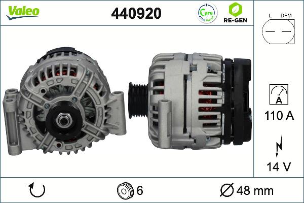 VALEO 440920 - Генератор autozip.com.ua
