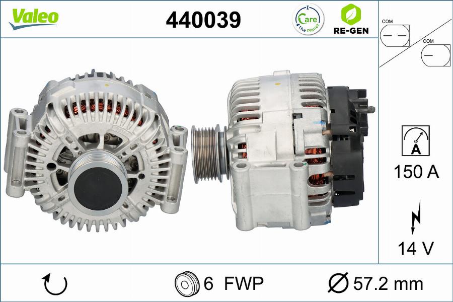 Valeo 440039 - Генератор autozip.com.ua