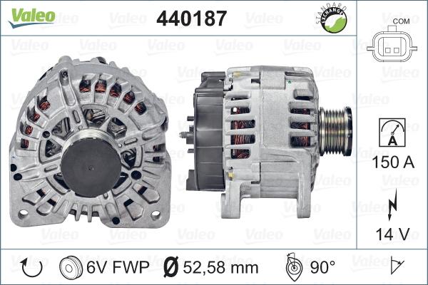 Valeo 440187 - Генератор autozip.com.ua