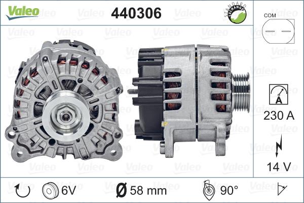 Valeo 440306 - Генератор autozip.com.ua