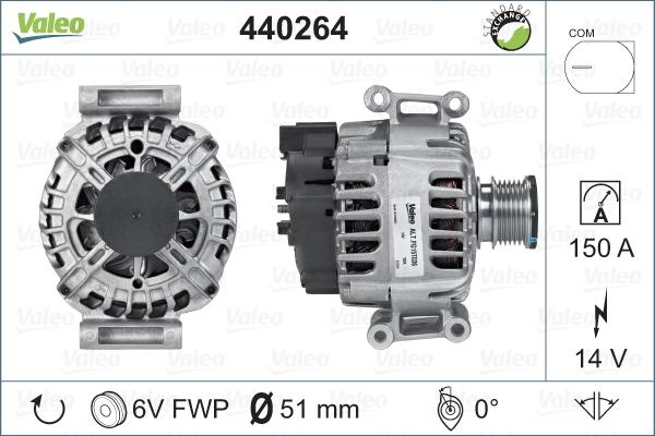 Valeo 440264 - Генератор autozip.com.ua