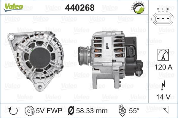 Valeo 440268 - Генератор autozip.com.ua