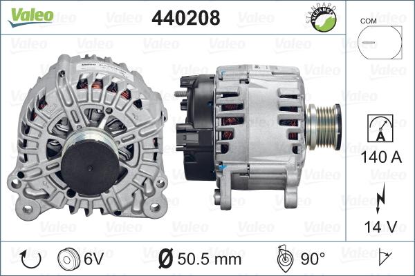 Valeo 440208 - Генератор autozip.com.ua