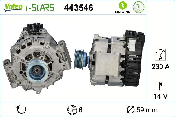 VALEO 443546 - Генератор autozip.com.ua