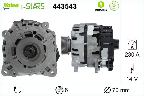 VALEO 443543 - Генератор autozip.com.ua
