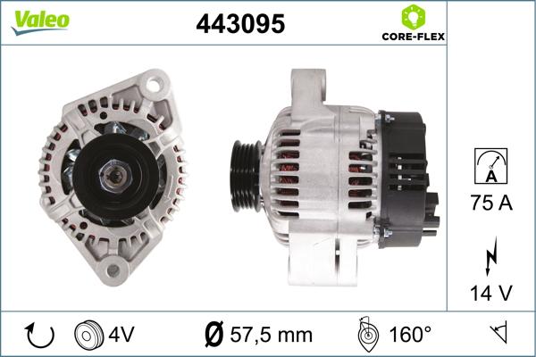 VALEO 443095 - Генератор autozip.com.ua