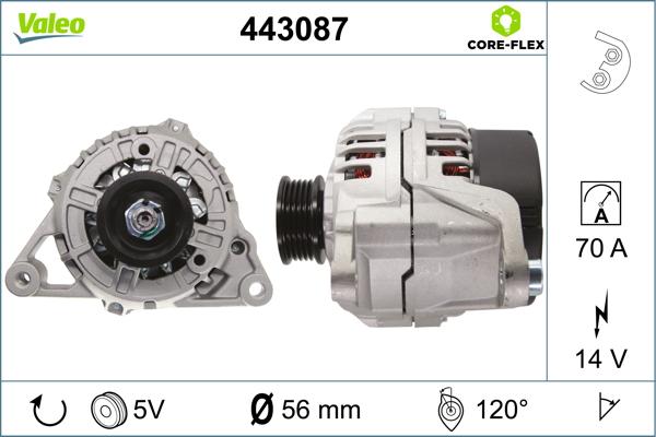 VALEO 443087 - Генератор autozip.com.ua