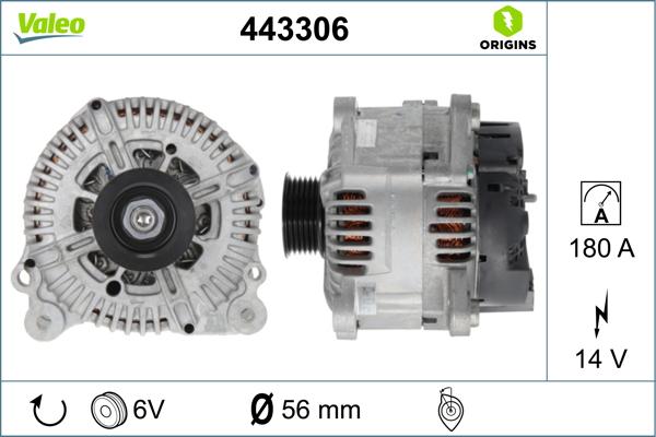 VALEO 443306 - Генератор autozip.com.ua