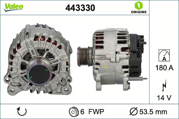 VALEO 443330 - Генератор autozip.com.ua